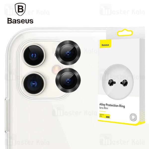 محافظ لنز دوربین فلزی بیسوس Apple IPhone 11 Baseus SGAPIPH61S-AJT01 Alloy Protection Ring Lens Film Apple iPhone 11 Baseus Glass Camera Lens Protector